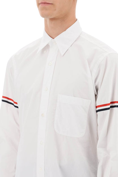 Oxford Button-down Shirt With Rwb Armbands  - White