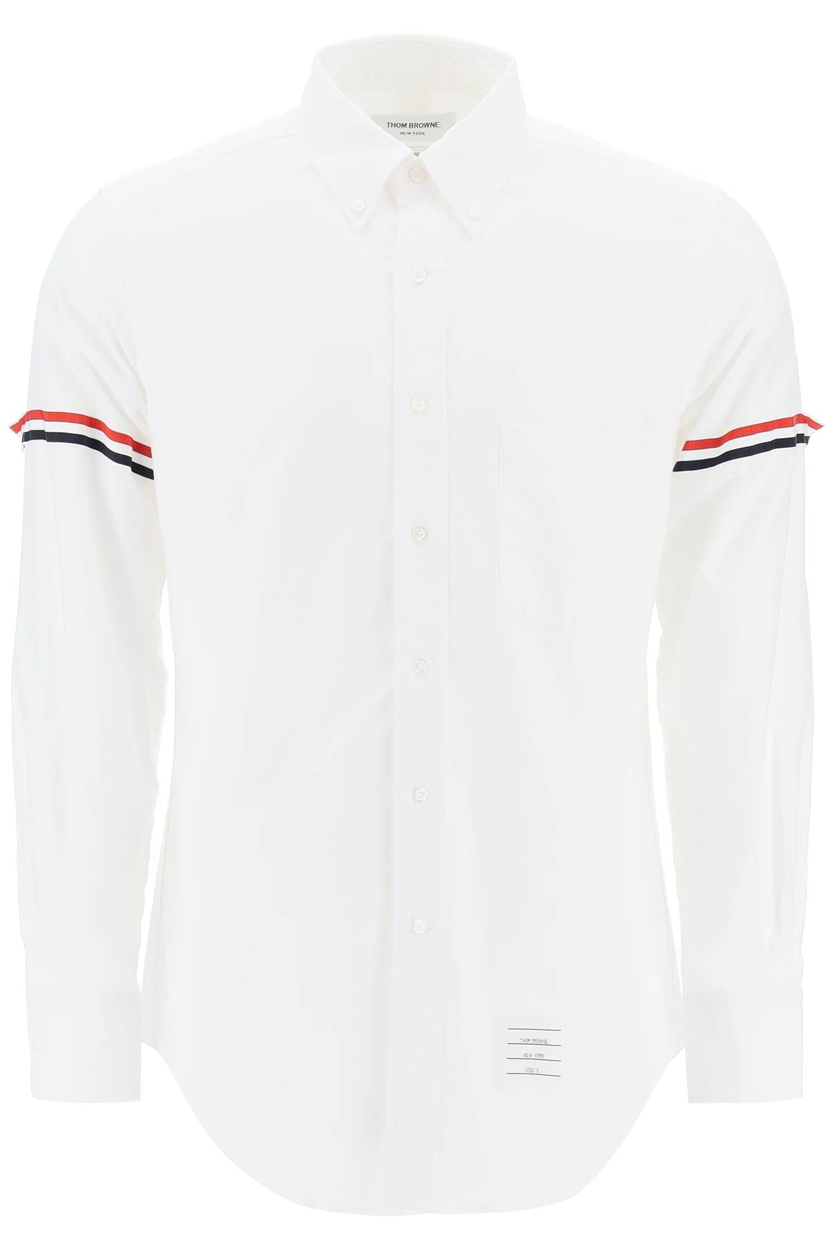 Oxford Button-down Shirt With Rwb Armbands  - White