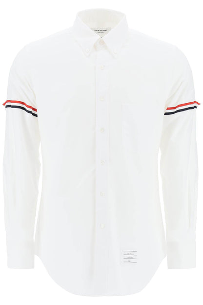 Oxford Button-down Shirt With Rwb Armbands  - White