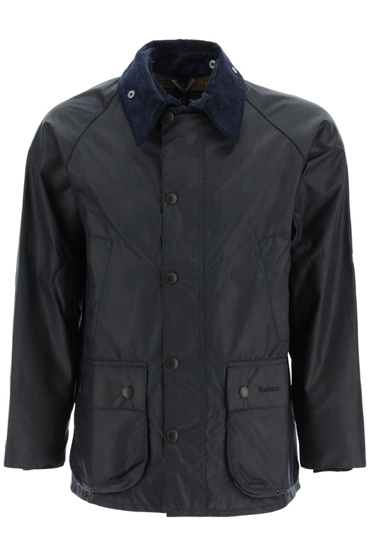 Classic Bedal Jacket In Waxed Cotton  - Blue