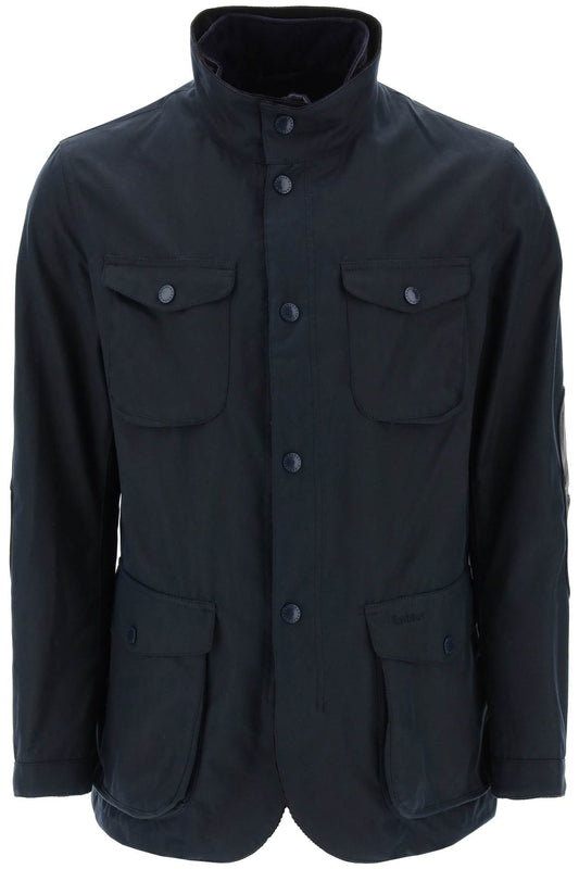 'ogston' Waxed Jacket  - Blue