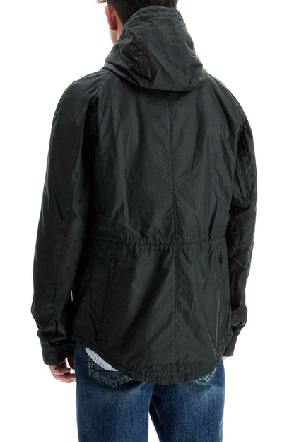 Raincoat With Waxed Finish  - Green