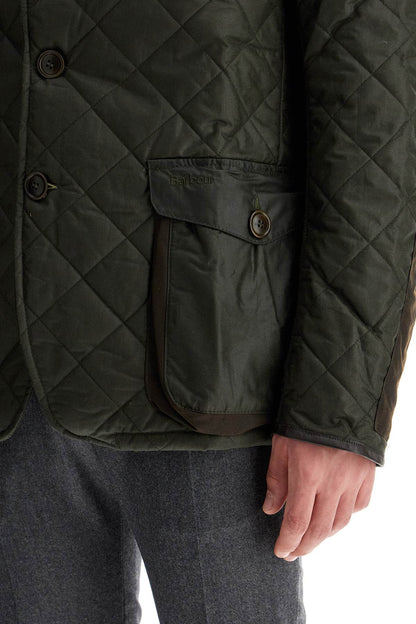 Jacket With Quilted Wax Finish  - Green