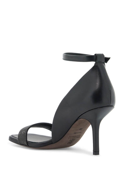 Sandals With Precious Strap Detail  - Black