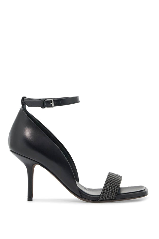 Sandals With Precious Strap Detail  - Black