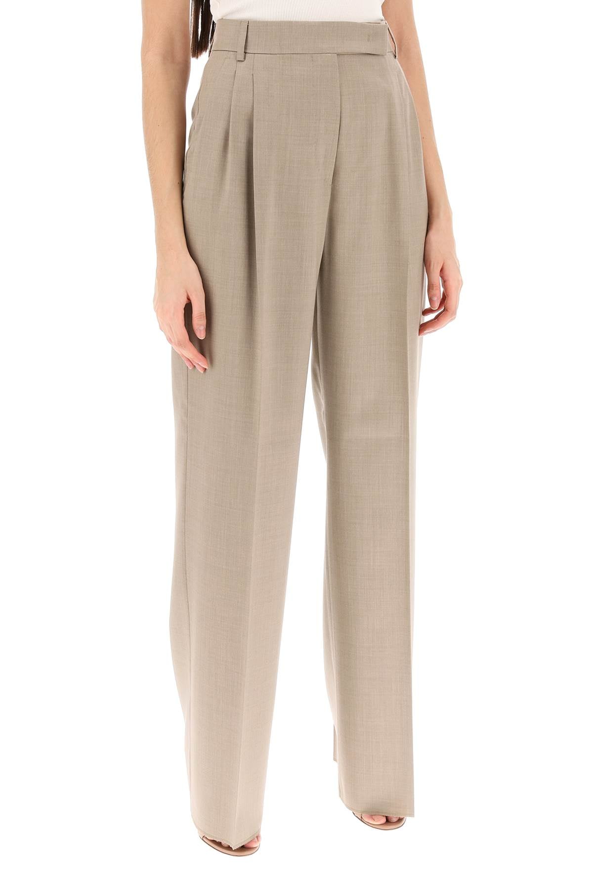 Nambo Double Pleat Trousers  - Beige