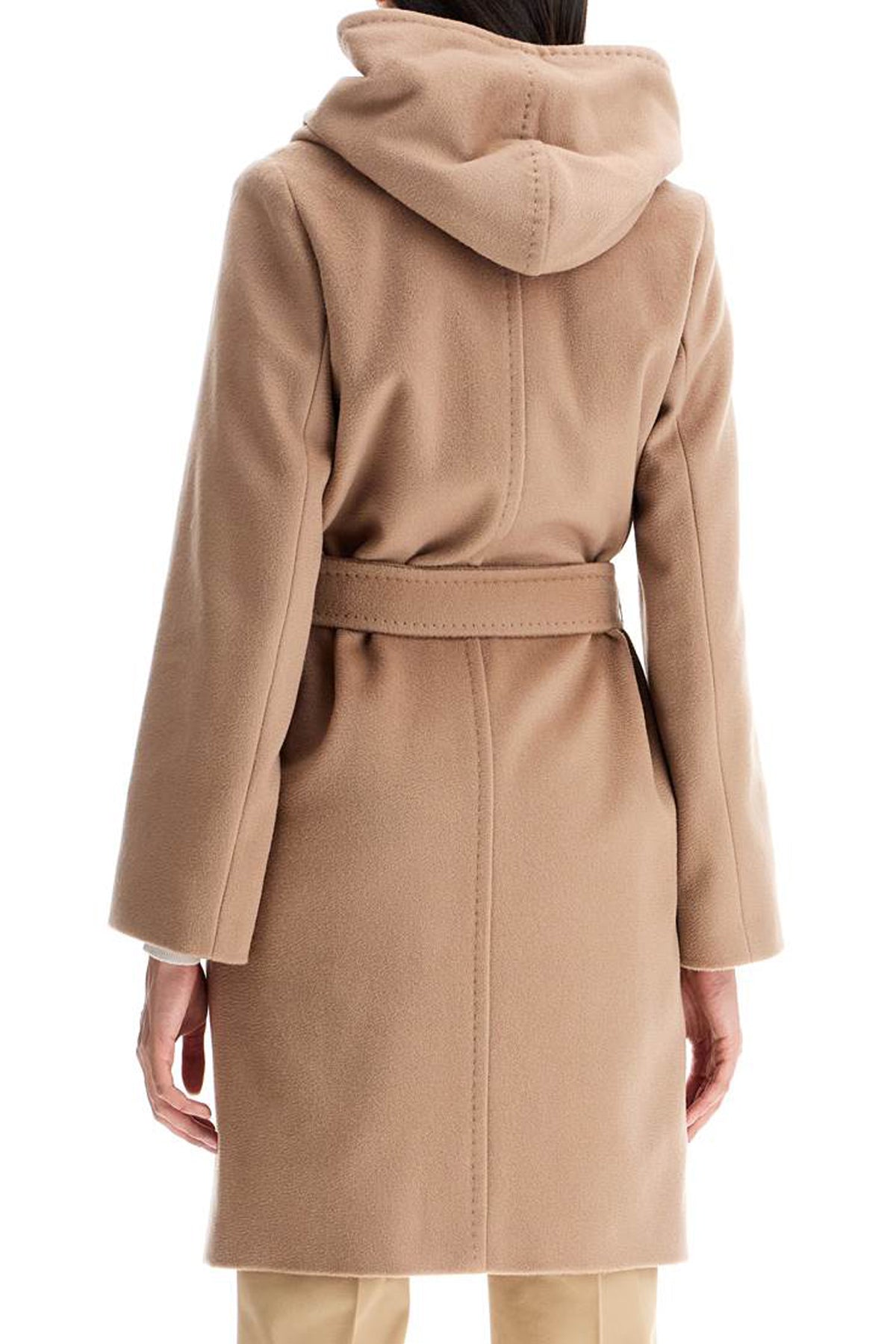 Wool Coat With Hooded C  - Beige