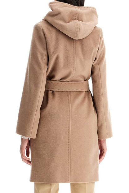 Wool Coat With Hooded C  - Beige