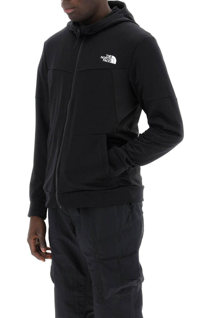 Hooded Fleece Sweatshirt With  - Black