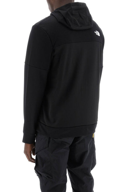 Hooded Fleece Sweatshirt With  - Black