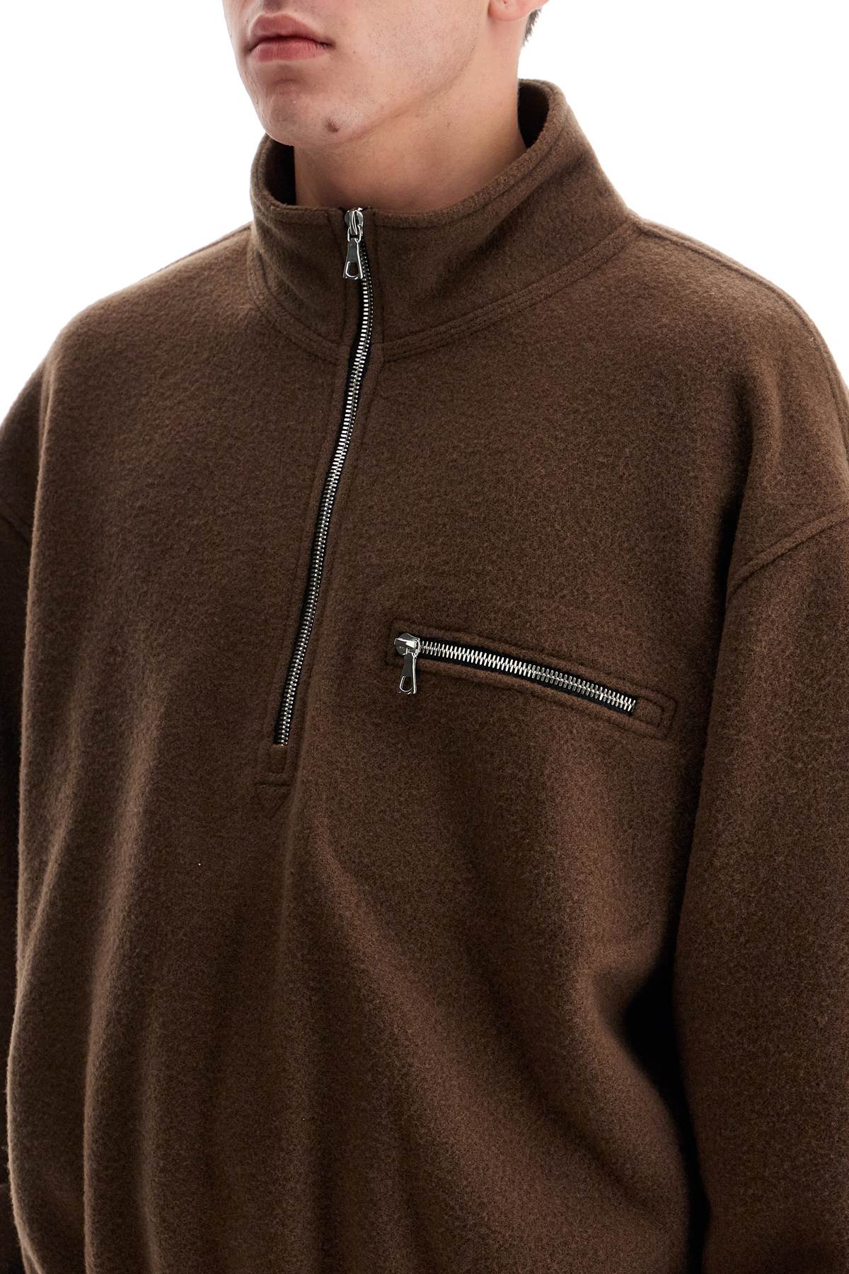 Fleece Sweatshirt  - Brown