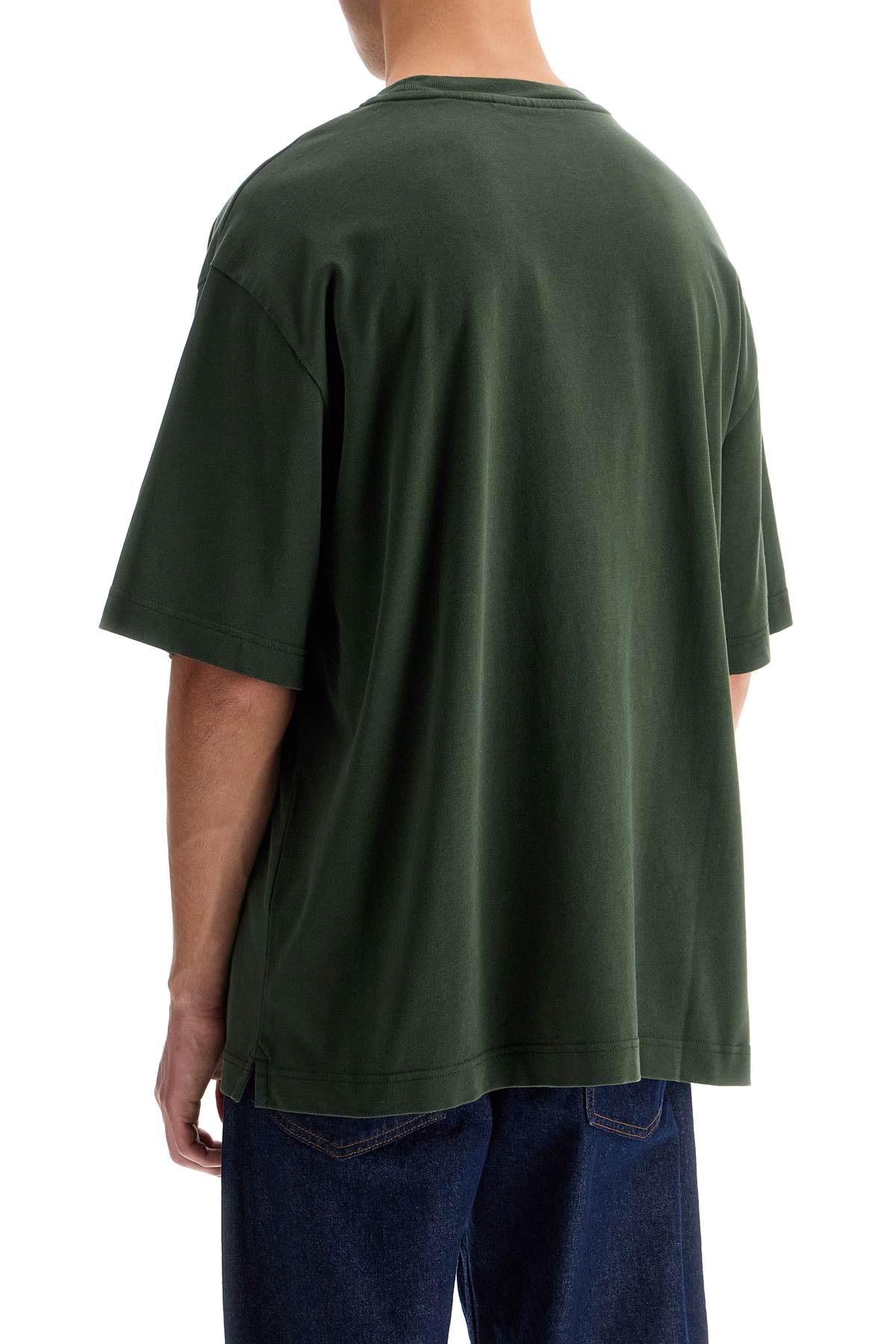 Oversized T-shirt With Gradient Logo  - Green