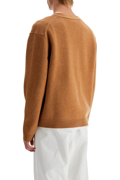 'fox Head Wool Cardigan With  - Beige