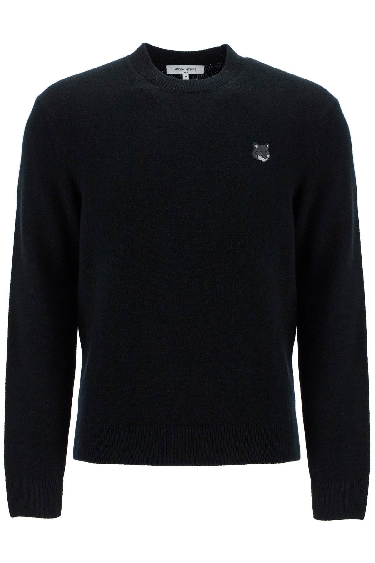 Bold Fox Head Wool Sweater  - Black