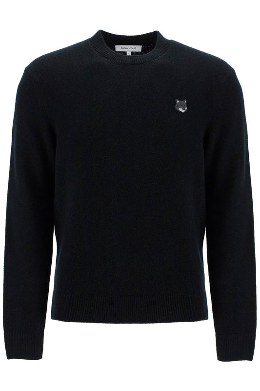 Bold Fox Head Wool Sweater  - Black