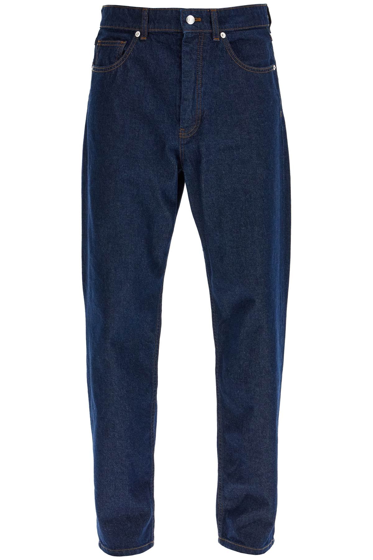 Lightweight Denim Straight Leg Jeans  - Blue