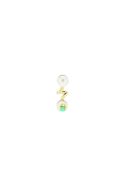 'not Kawaii' Single Earring  - Bianco