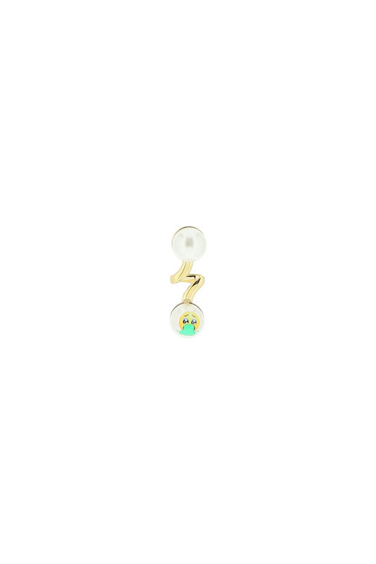 'not Kawaii' Single Earring  - Bianco