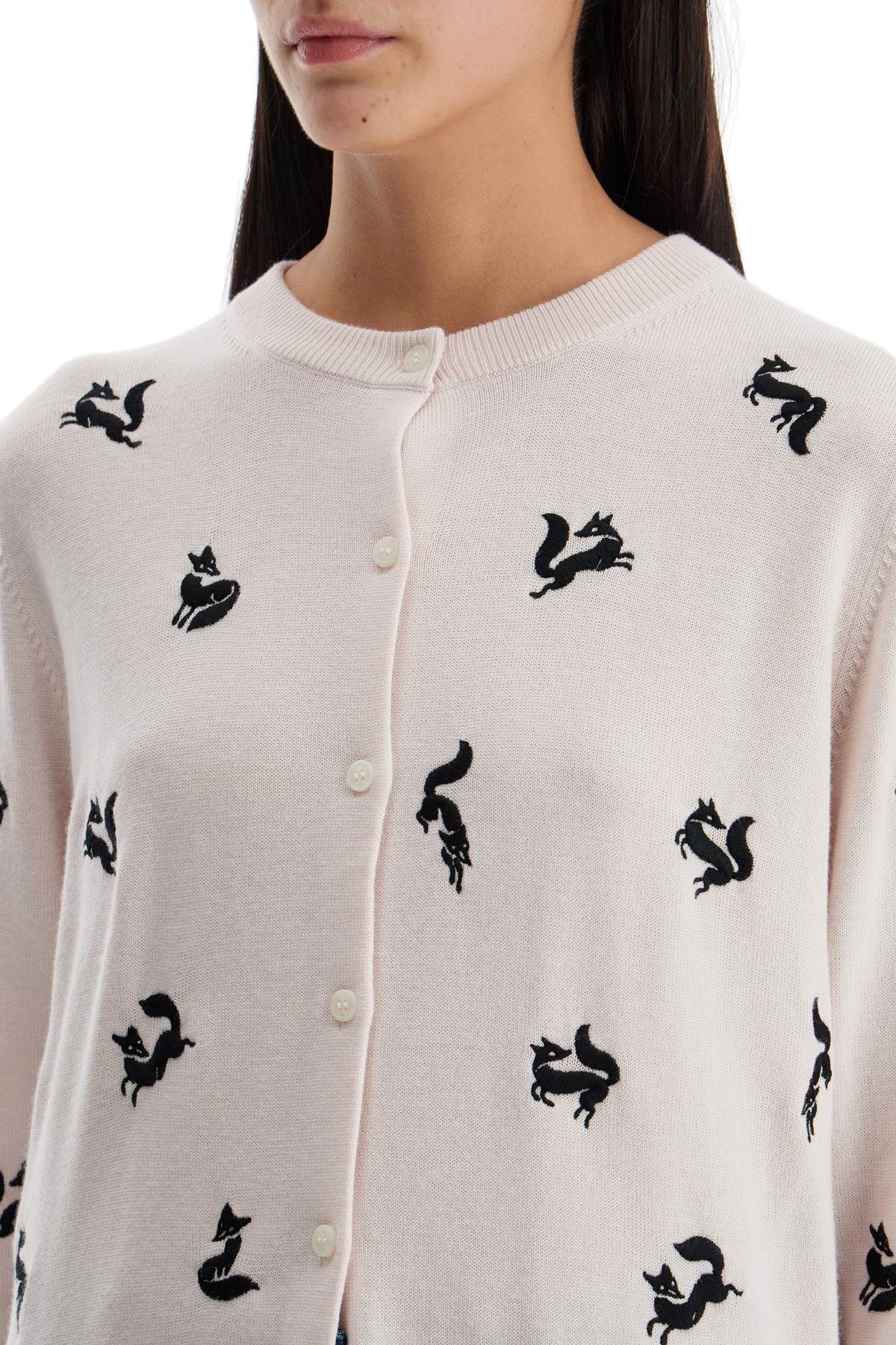 Fancy Fox Cardigan  - Pink