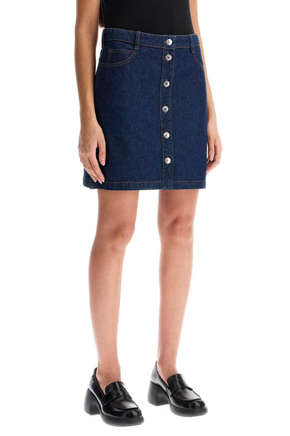 Japanese Denim Mini Skirt  - Blue