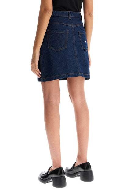 Japanese Denim Mini Skirt  - Blue