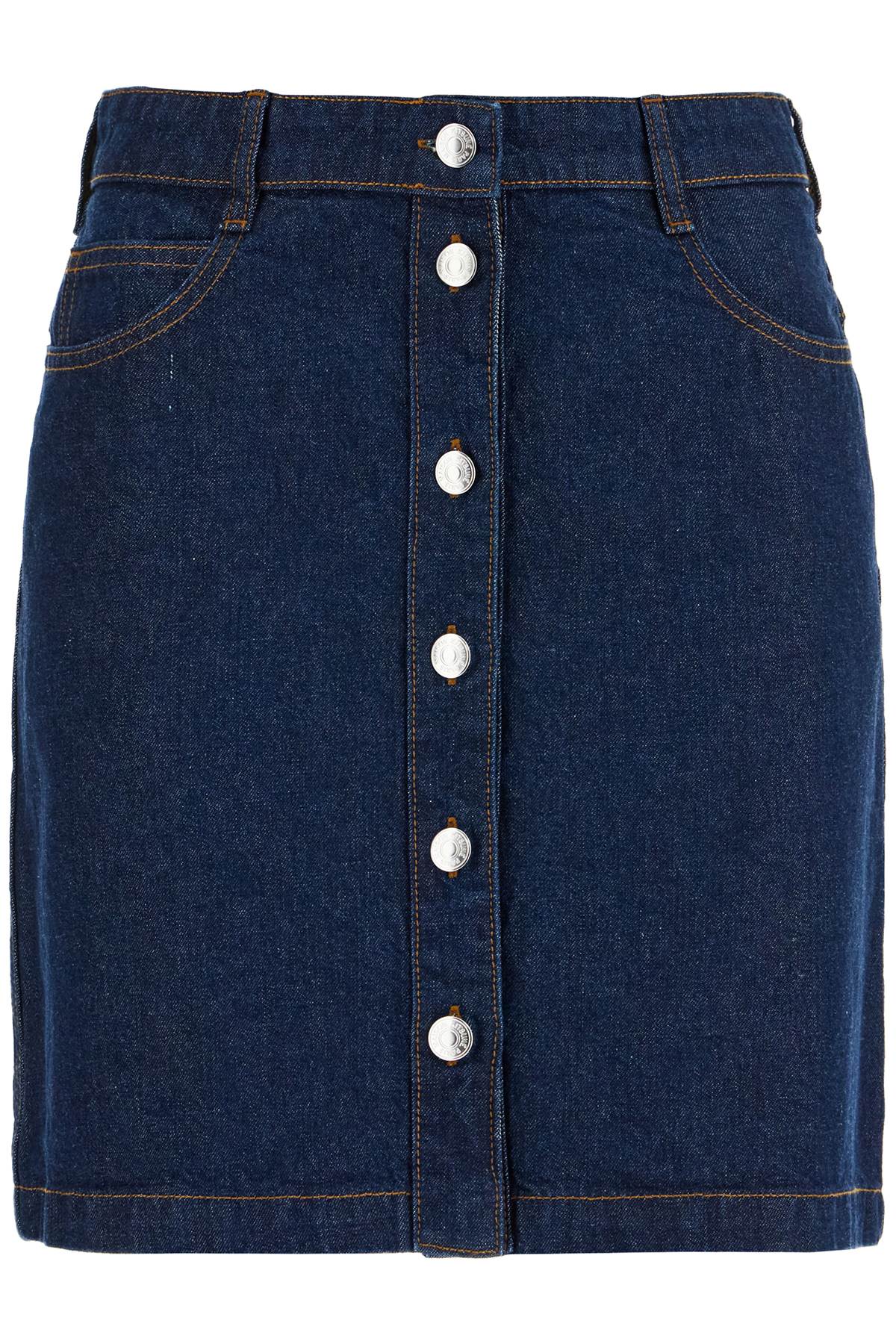 Japanese Denim Mini Skirt  - Blue