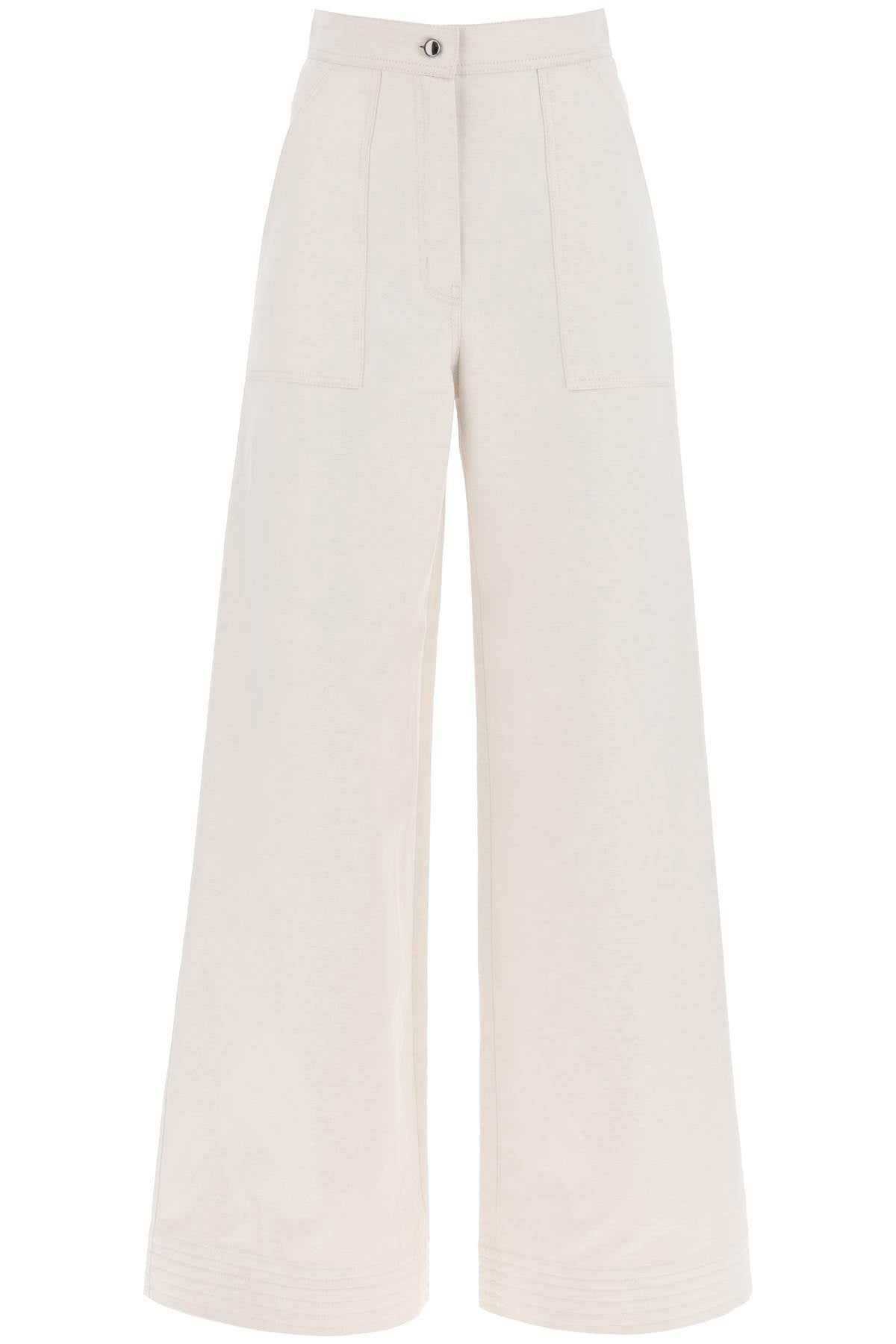 'oboli' Wide-leg Workwear  - White