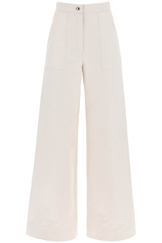 'oboli' Wide-leg Workwear  - White