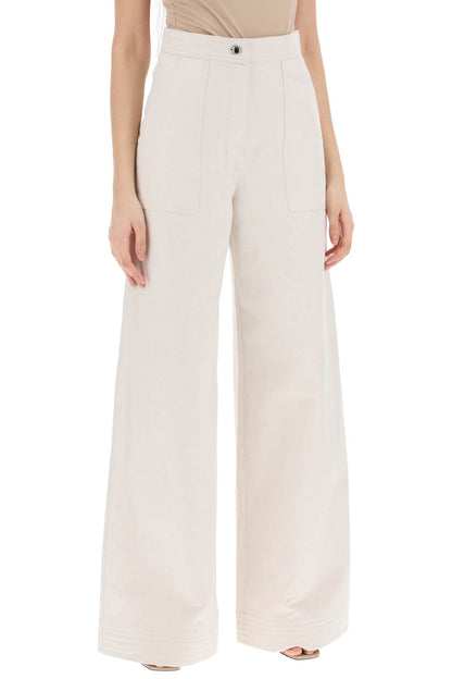 'oboli' Wide-leg Workwear  - White