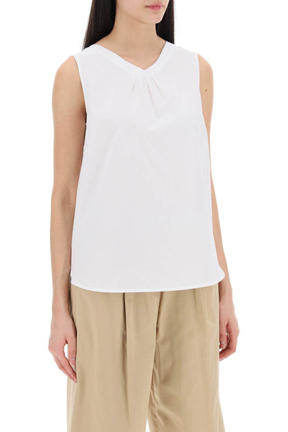 "ofelia Sleeveless Poplin  - White