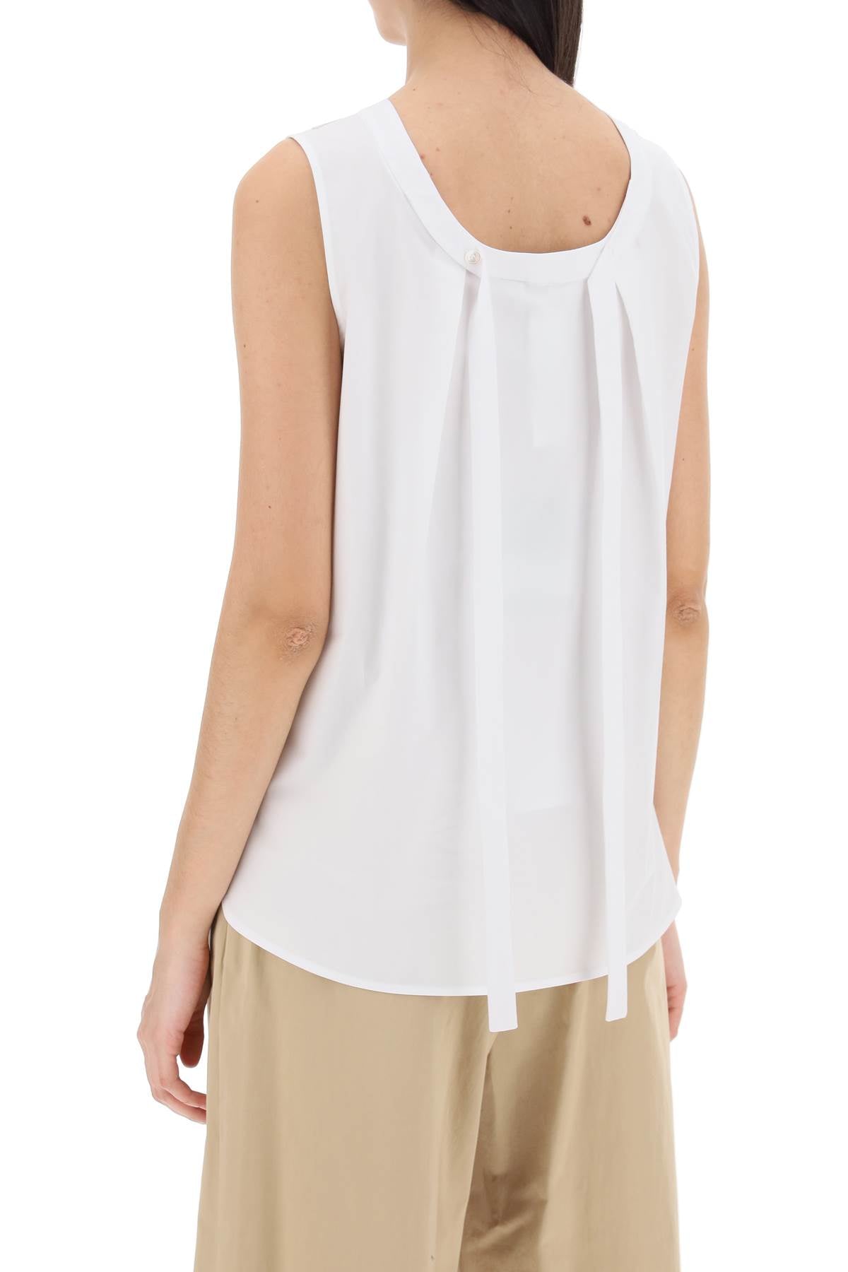 "ofelia Sleeveless Poplin  - White