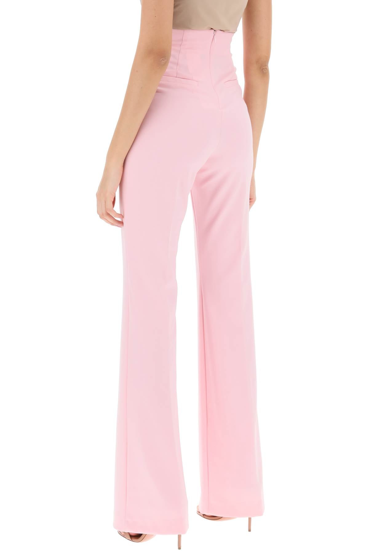 Olea Flared Pants In Scuba Jersey  - Pink