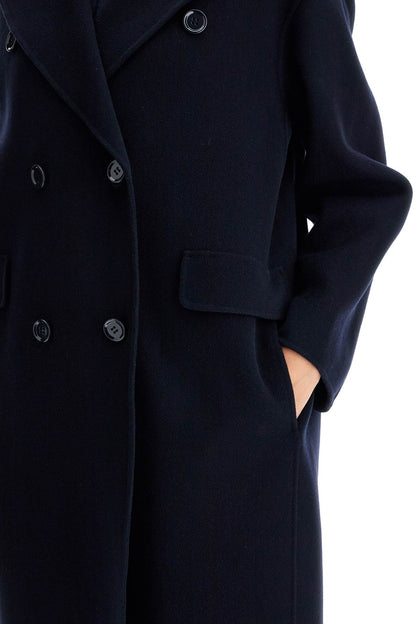 Double-breasted Midi Coat '  - Blue