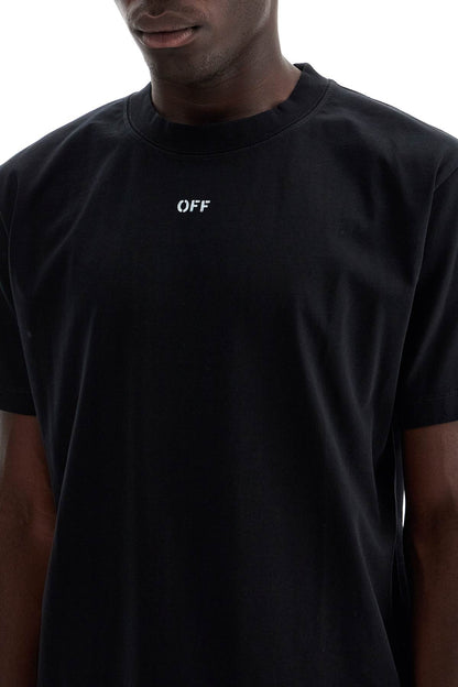 "round-neck T-shirt With Off  - Black