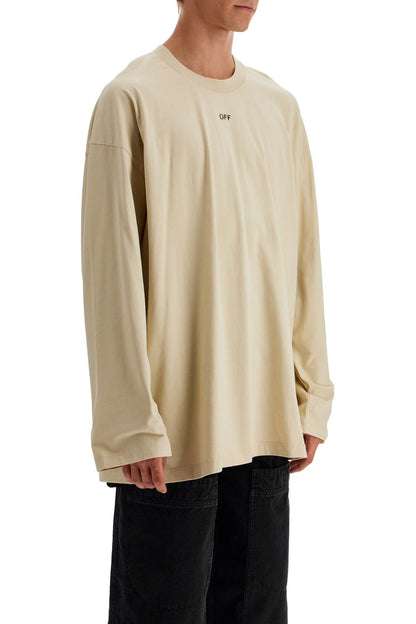 Long Sleeve Oversized T-shirt For  - Beige