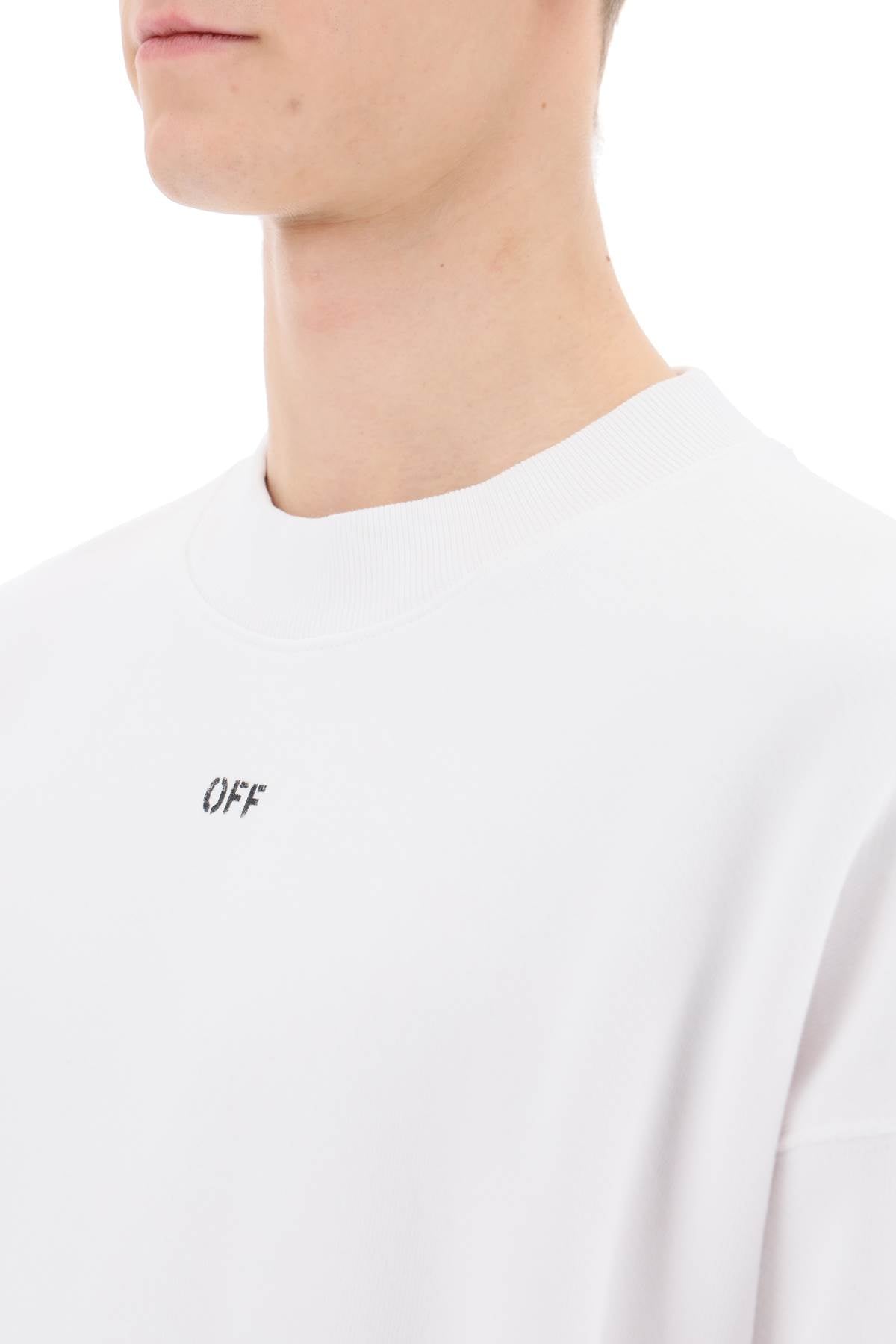 Skate Sweatshirt With Off Logo  - White