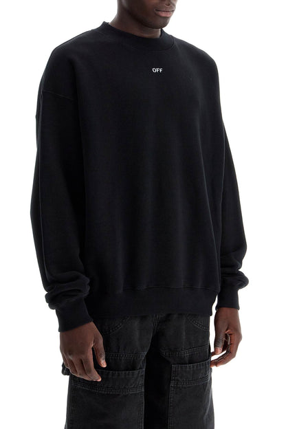 "off Printed Crewneck Sweatshirt  - Black