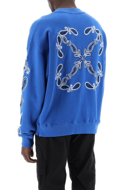 'arrow Bandana Crewneck Sweat  - Blue