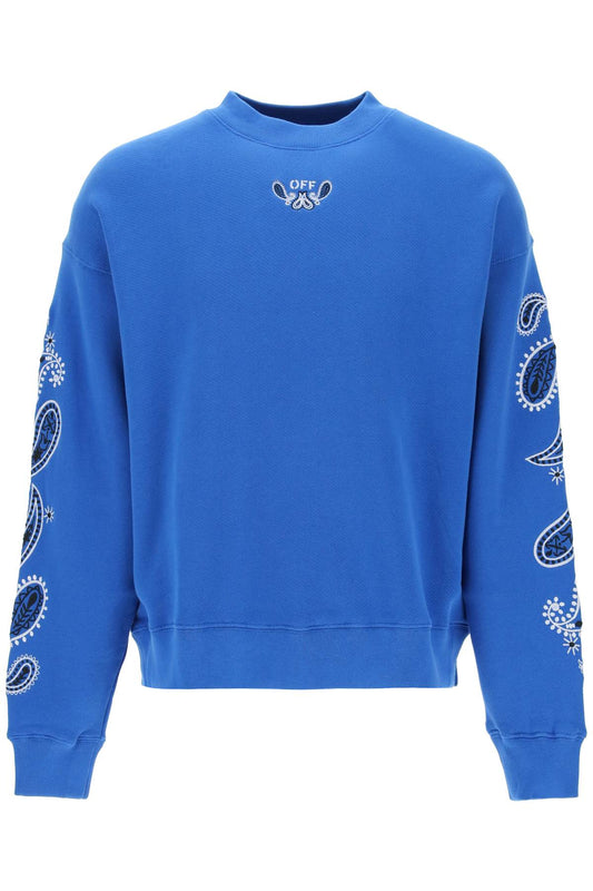 'arrow Bandana Crewneck Sweat  - Blue