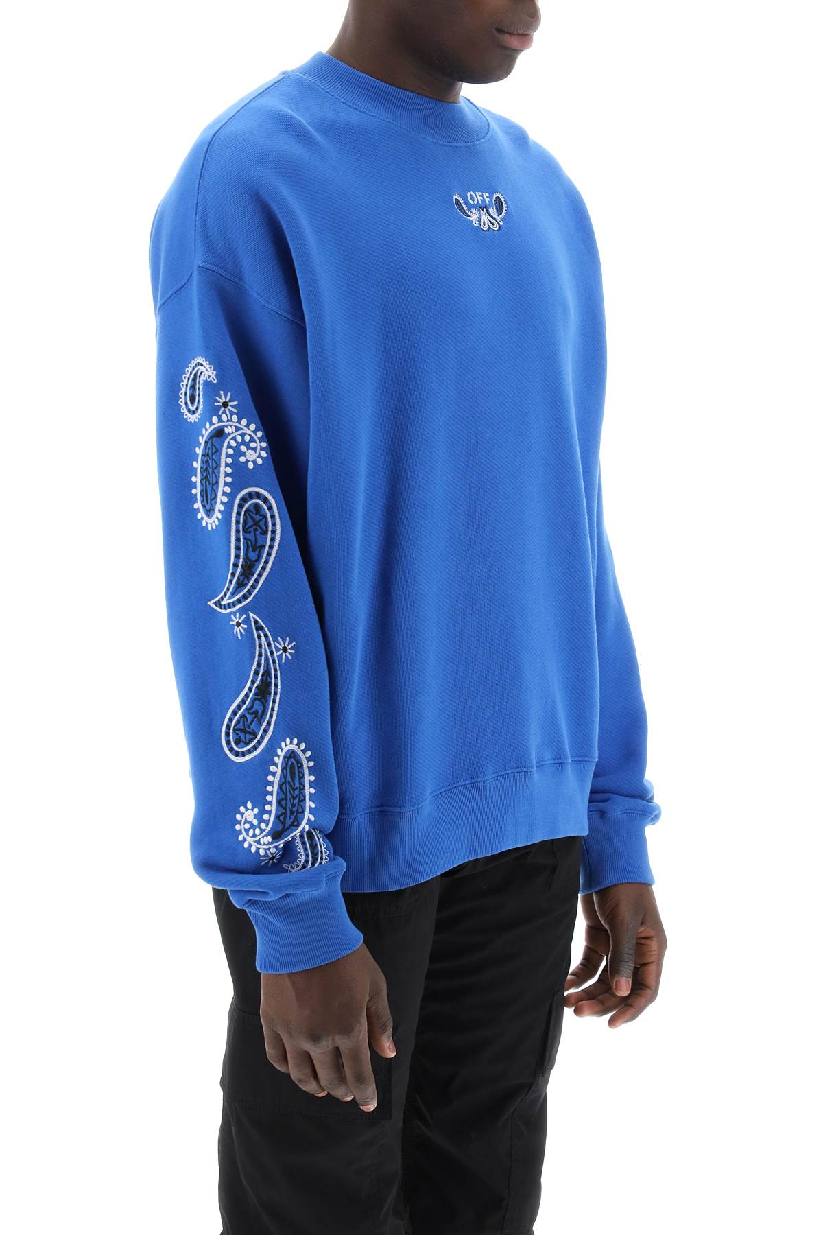 'arrow Bandana Crewneck Sweat  - Blue