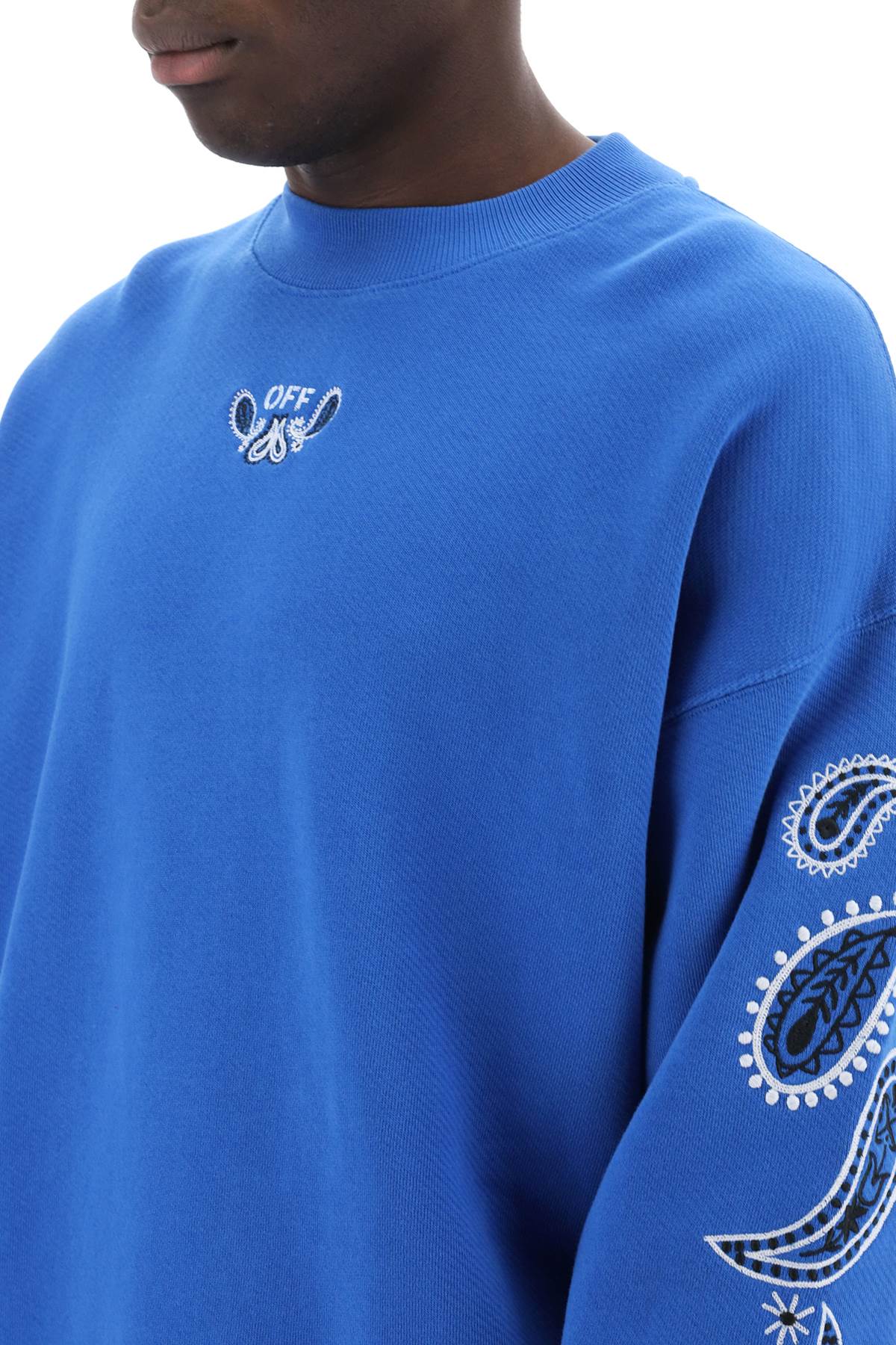 'arrow Bandana Crewneck Sweat  - Blue