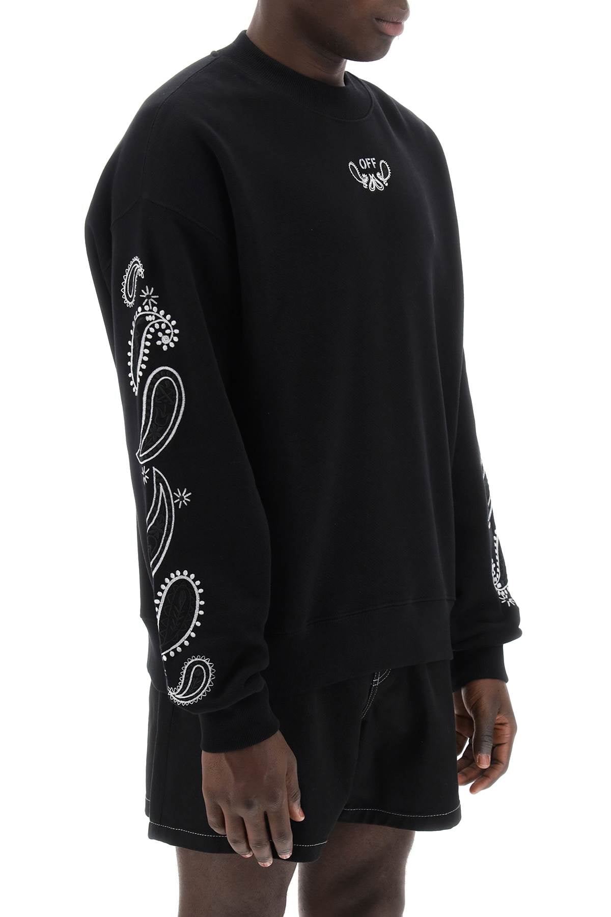 'arrow Bandana Crewneck Sweat  - Black