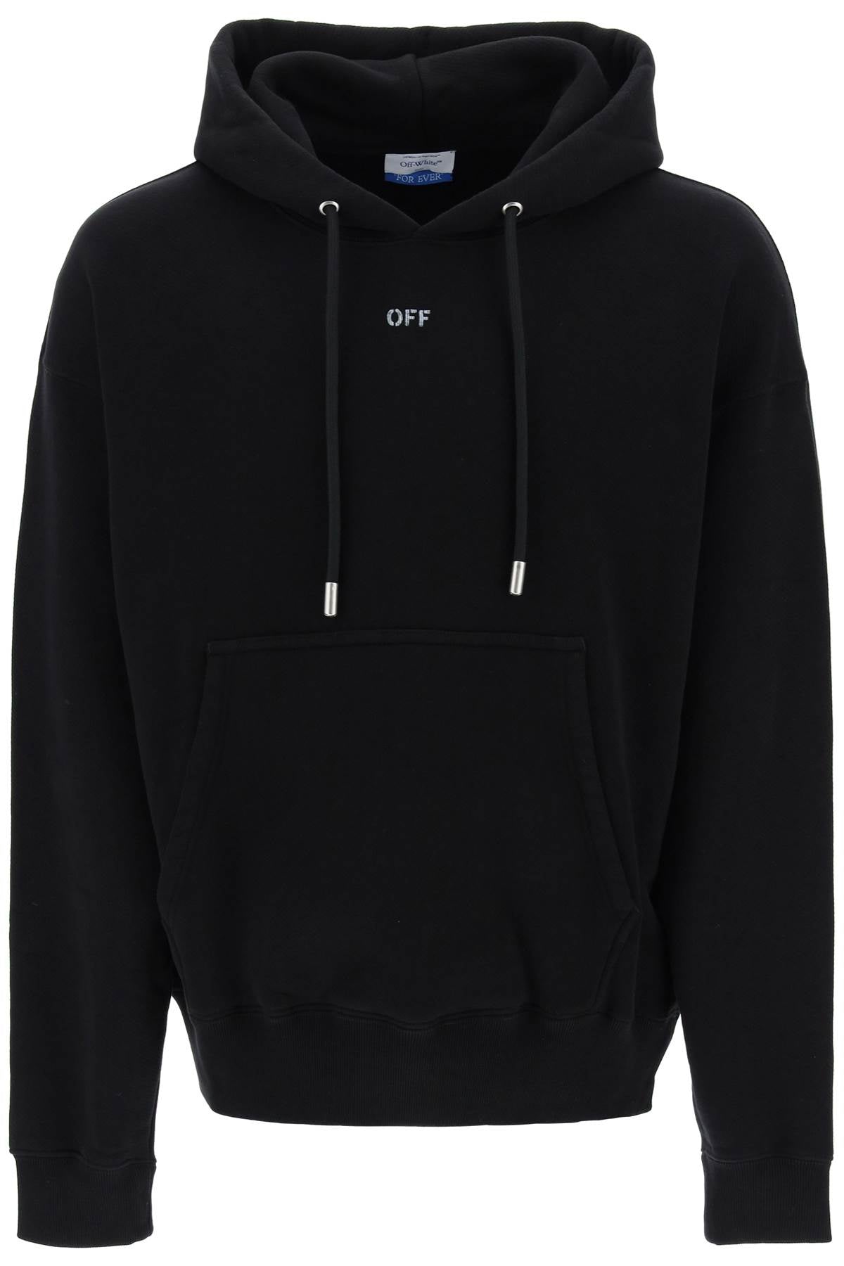 Skate Hoodie With Off Logo  - Black