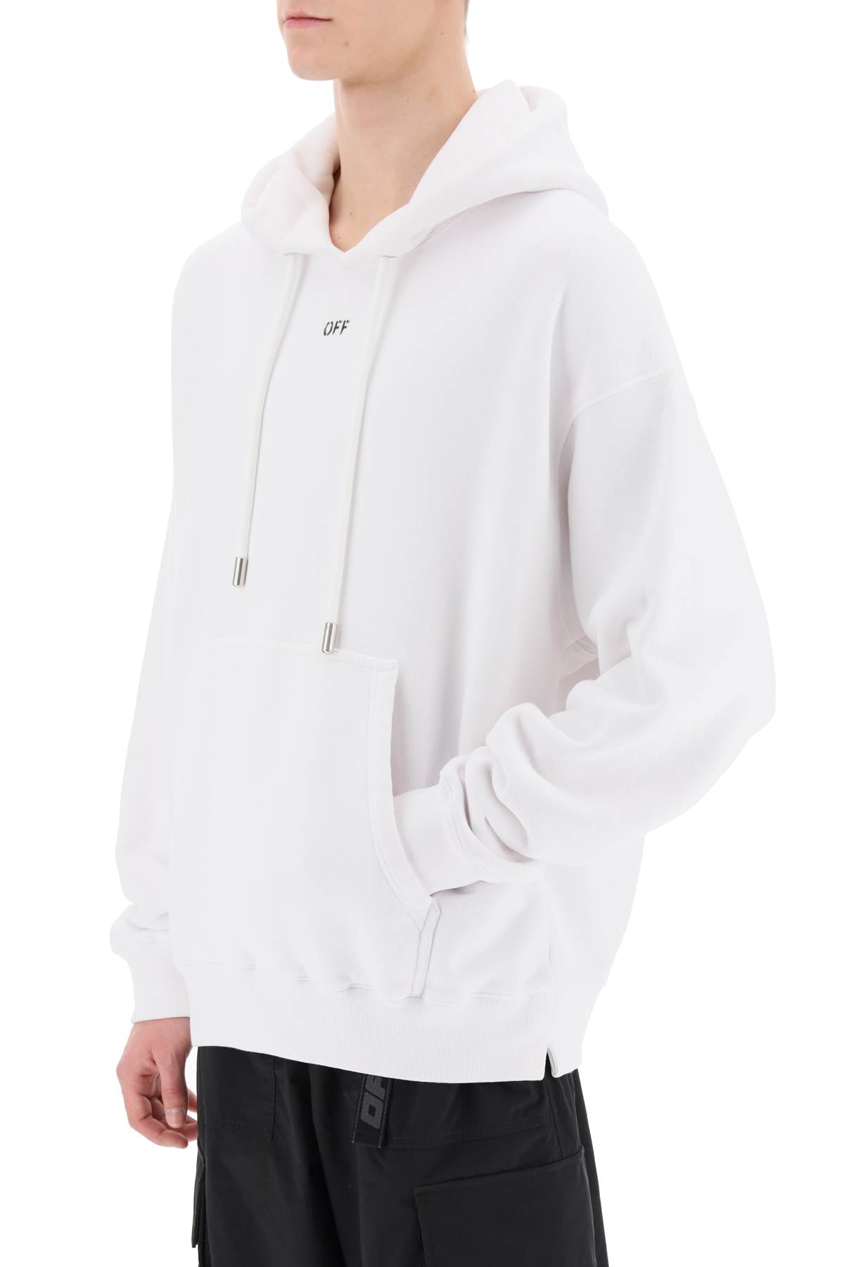 Skate Hoodie With Off Logo  - White