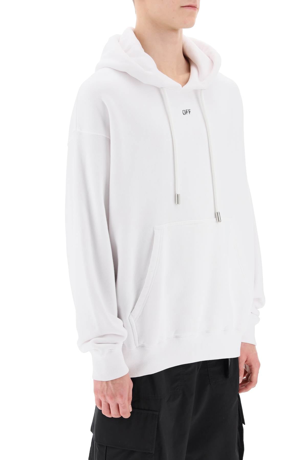 Skate Hoodie With Off Logo  - White