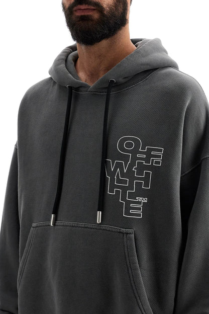 Outline Arrow Hoodie  - Grey