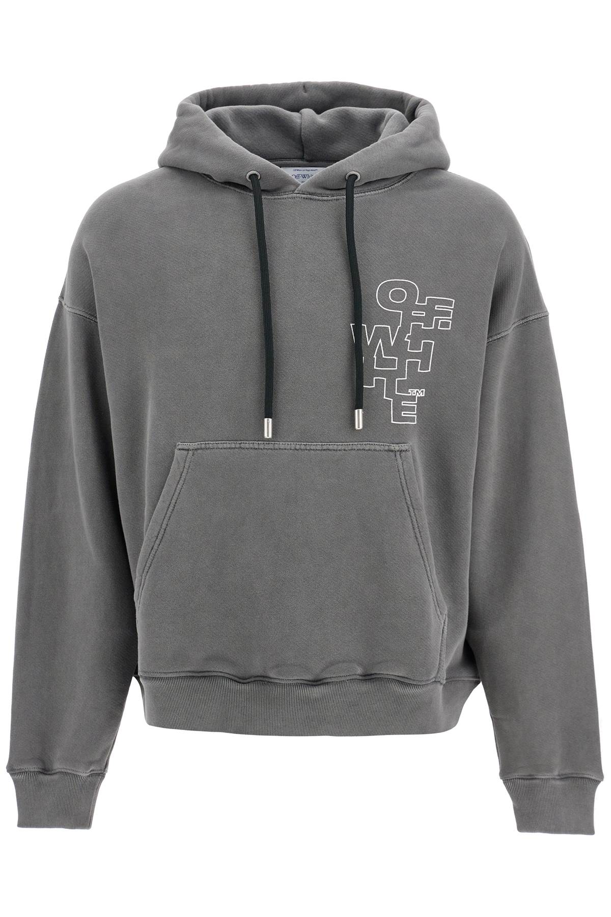 Outline Arrow Hoodie  - Grey