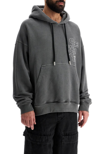 Outline Arrow Hoodie  - Grey