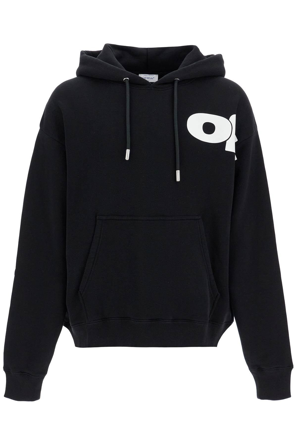 Hooded Sweatshirt With Shared  - Black