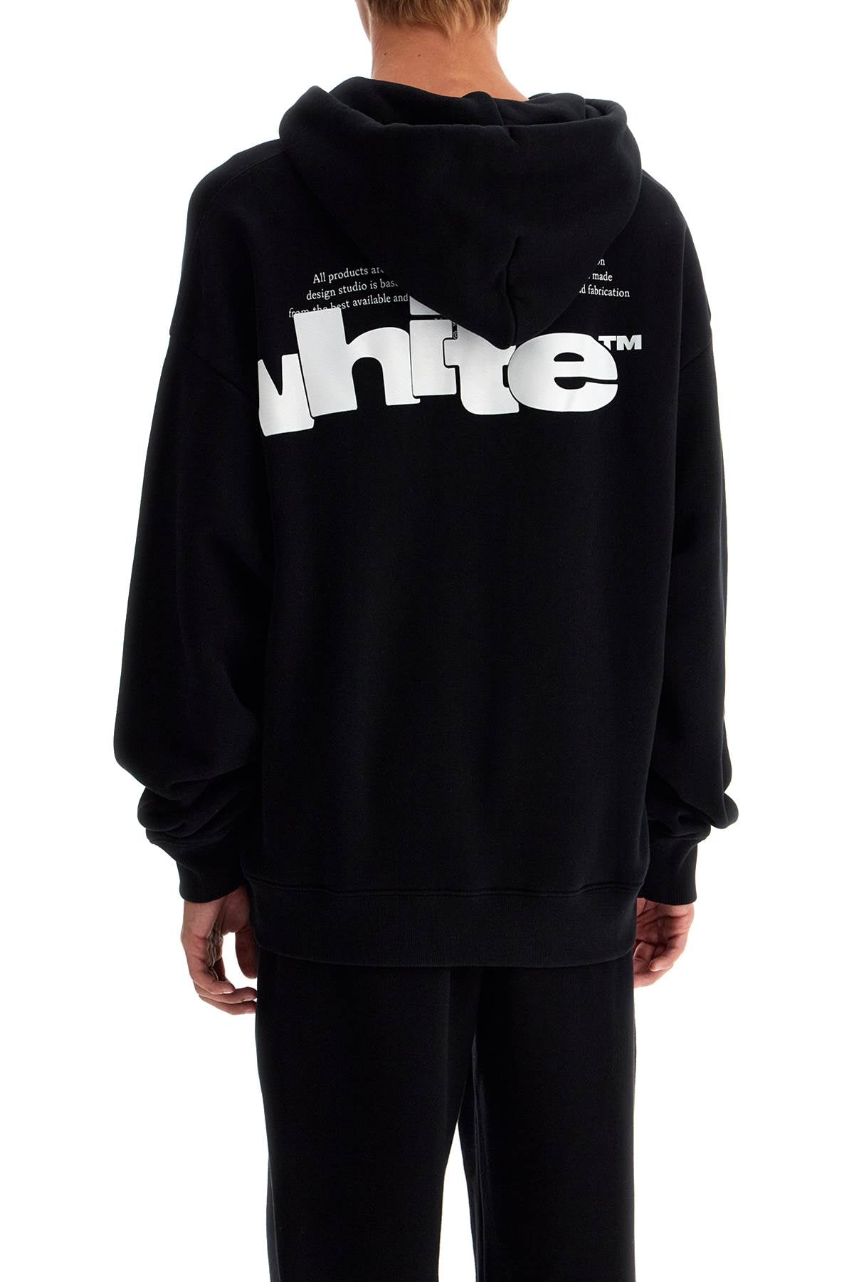 Hooded Sweatshirt With Shared  - Black